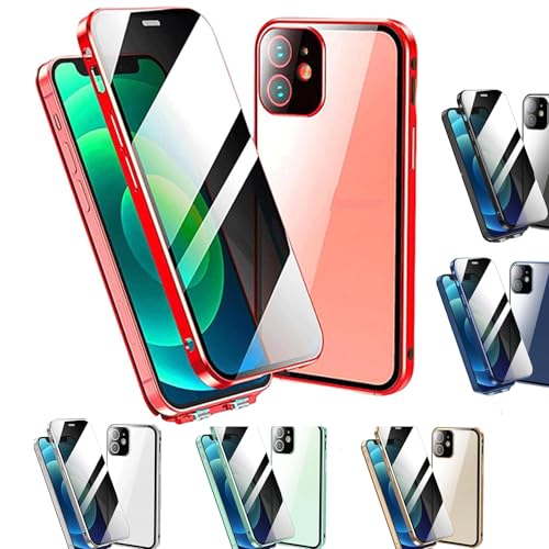 VIUXL Criteriont Phone Privacy Case, Criteriont Phone Case, Criteriont Phone Case with Privacy Screen Protector, 360 Degree Front and Back Privacy Tempered Glass Cover (red,for iphone14 Plus) von VIUXL