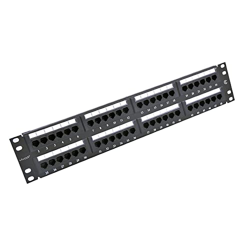 2U 48 Ports Cat6 Unshielded Wallmount or Rackmount Patch Panel UTP Ethernet Patch Panel with Cat6 Adapter Patch Panel von VIVOCH