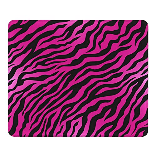 Mousepad Pink Zebra Animal Mouse Pad mit Rutschfester, Rutschfester Mausmatte auf Gummibasis 25X30CM von VLKFK