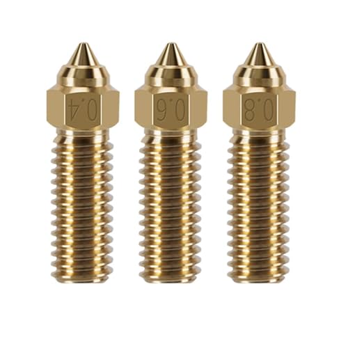 1/3/5PCS for K1 Düse Vyper vulkanische Messingdüse Kit 0,4/0,6/0,8 mm for K1/K1 Max Hochgeschwindigkeits-3D-Druckerteile(3PCS,0.8mm) von VNYRVZA