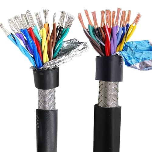 VNYRVZA 20AWG 22AWG 24AWG 6-24 Ader 5m Twisted-Pair-abgeschirmtes Kabel PVC-Kommunikationssignal-Soft-Steuerkabel mit reinem Kupferkern(10cores 20AWG 0.5MM,5 meters) von VNYRVZA