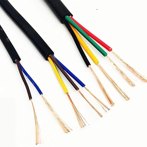 VNYRVZA 26 24 22 20AWG 2 3 4 5 6 10 8 12 14 16-adriger PVC-ummantelter Kupferdrahtleiter RVV-Kabel schwarzer weich ummantelter Draht(1 Meter Price,0.12MM 26AWG_12 CORES) von VNYRVZA