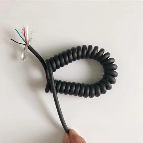 VNYRVZA PUR-Federdraht-abgeschirmtes Kabel, 7-adrig, 22 AWG/0,3 mm Zugfestigkeit, 1 2 3 4 5 6 3 7 8 9 10 m Spiralexpansionsdraht mit heller Oberfläche(Stretch 1 meter) von VNYRVZA