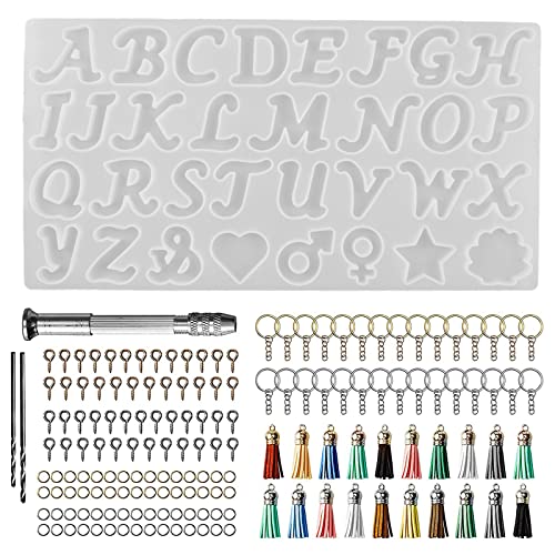 VOCUE 164 x Alphabet-Silikonharz-Form, Buchstabenform, Schlüsselanhänger, Harz, Schmuckform für Harz, Epoxidguss, Schlüsselanhänger von VOCUE