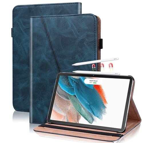 VODEFOX Schutzhülle für iPad Pro 27,9 cm (11 Zoll) (M4) 2024 (5. Generation), PU-Leder, einfarbig, schlanke Schutzhülle mit Kartenschlitzen, Smart Cover für iPad Pro 11 Zoll Tablet 2024, Blau von VODEFOX