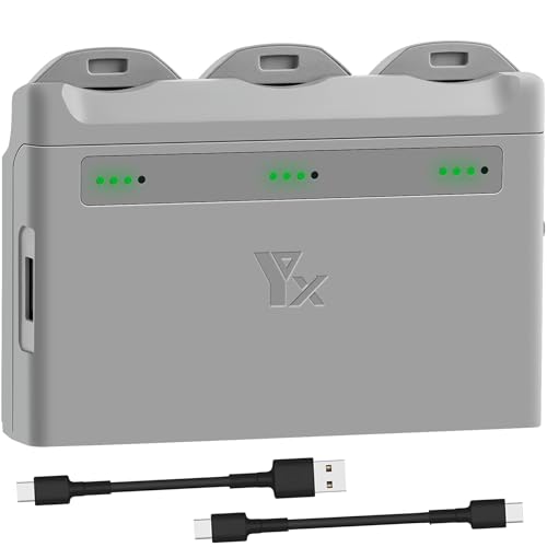 VOLOHAS für DJI Neo Zweiwege-Ladestation,Schnell-Ladestation für Neo Intelligent Flight Akku,Akkuladestation,Charger Hub für Drohnen-Akkus,3 Akkus gleichzeitig Laden,Akku Ladegerät mit Ladekabel von VOLOHAS