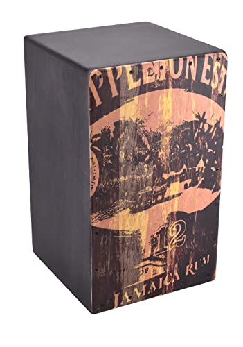 VOLT by Voggenreiter Cool Cajon 2 „Jamaica Rum“, Professionelle Cajon mit einstellbarem Snaresystem, Birkenholz, 4-fach Lackierung, Schlagfläche bedruckt, Made in Spain, 1277 von VOLT by Voggenreiter