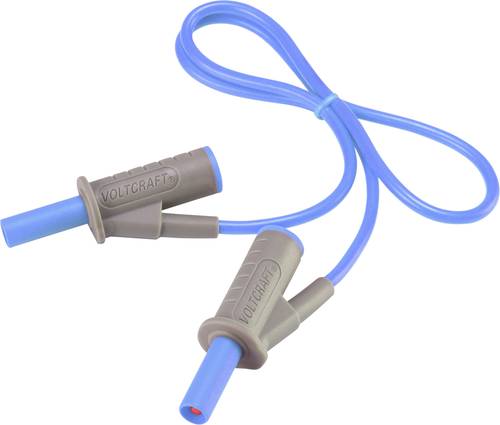 VOLTCRAFT MSB-501 Sicherheits-Messleitung [Lamellenstecker 4mm - Lamellenstecker 4 mm] 0.50m Blau 1S von VOLTCRAFT