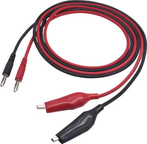 VOLTCRAFT MSL-100 Messleitung Stecker 4mm 1.00m Schwarz, Rot 1St. von VOLTCRAFT