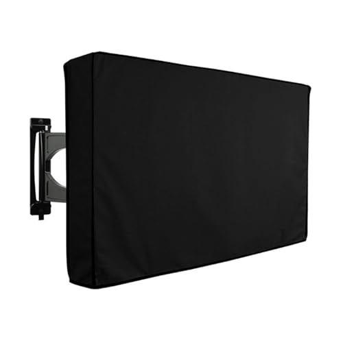 VONCYKI Graue Outdoor-TV-Bildschirmabdeckung, wetterfest, universeller Schutz, staubdicht, wasserdicht, Schutzhülle für 55,9 - 165,9 cm LCD-Fernseher (Schwarz, 55,9 x 61 cm) von VONCYKI