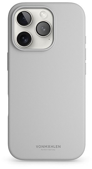 Soft Silicone Case für iPhone 16 Pro light gray von VONMÄHLEN