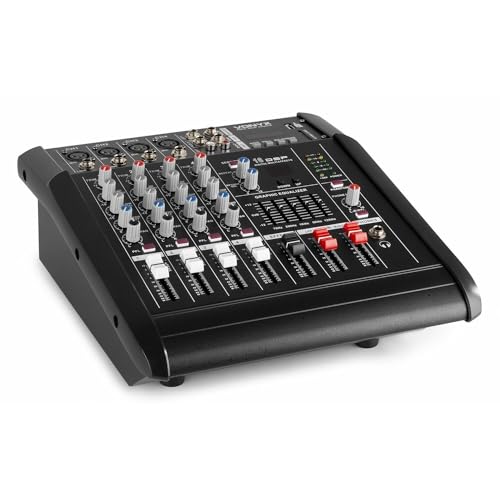 Vonyx AM5A 5-Kanal Musikmixer mit eingebautem 1000 Watt Verstärker von VONYX