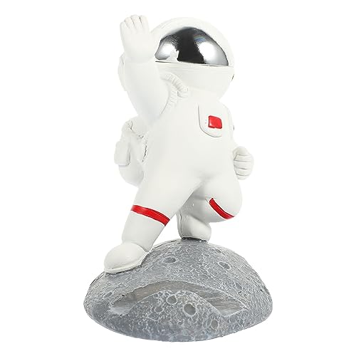 VOSAREA handyhalter Astronauten-Desktop-Dekor Karikatur Astronauten-Desktop-Ornament Tablet Steht Auto Handy aufsteller Handy Halter telefonständer dekor Desktop-Fotohalter Harz Silver von VOSAREA