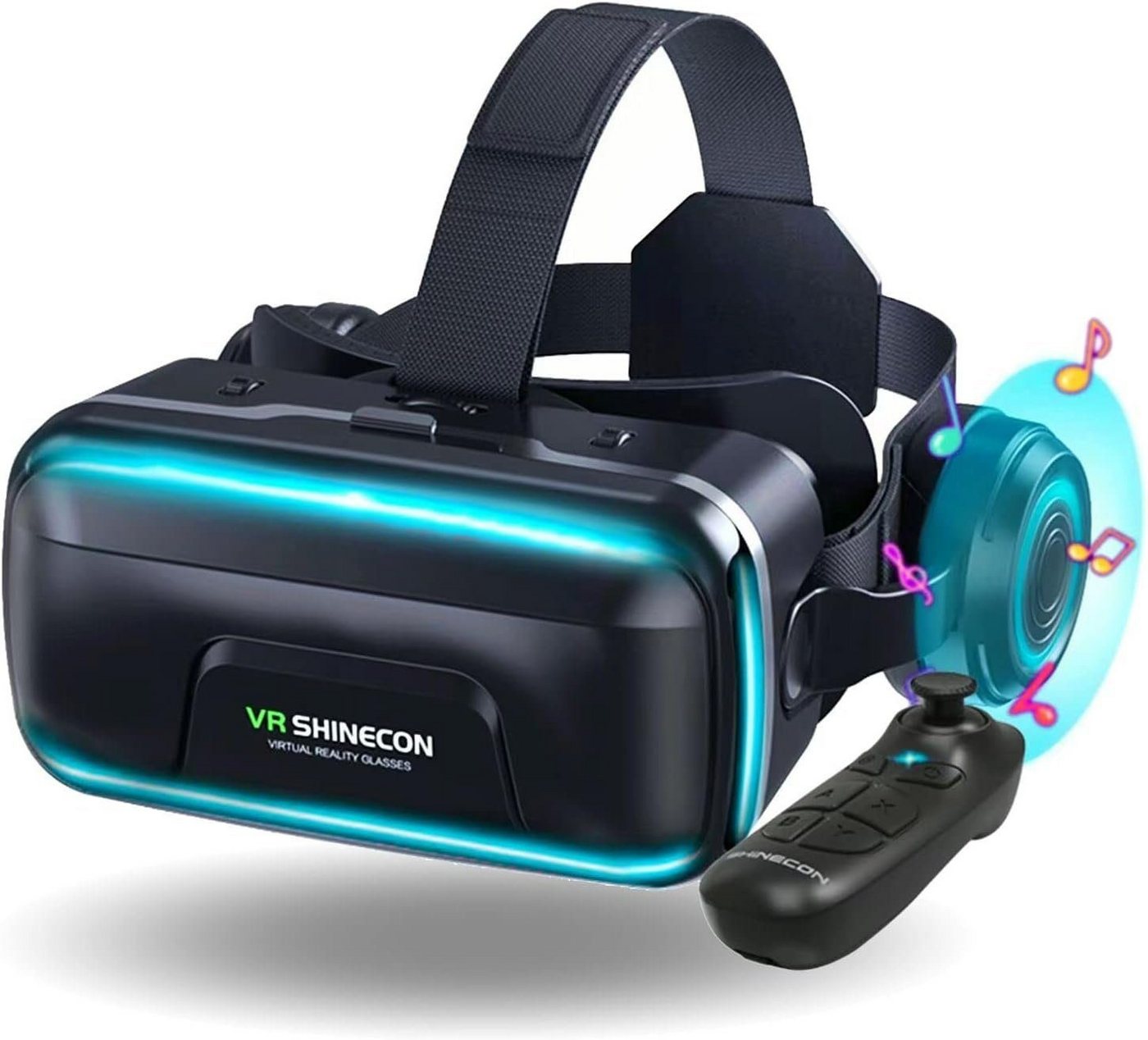 VR SHYIEON VR Brillen Hülle 4,7-7,2 Zoll, 3D mit Bluetooth Fernbedienung Erleben Spiele Handys Kinder Erwachsene von VR SHYIEON