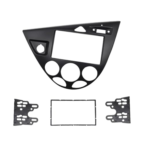 Radioblende Für F&ord Für Focus Mk1 Für Fiesta Armaturenbrett Montagesatz Innenraum Autoradio Surround 2 Din Panel(Schwarz) von VSESTCDPB