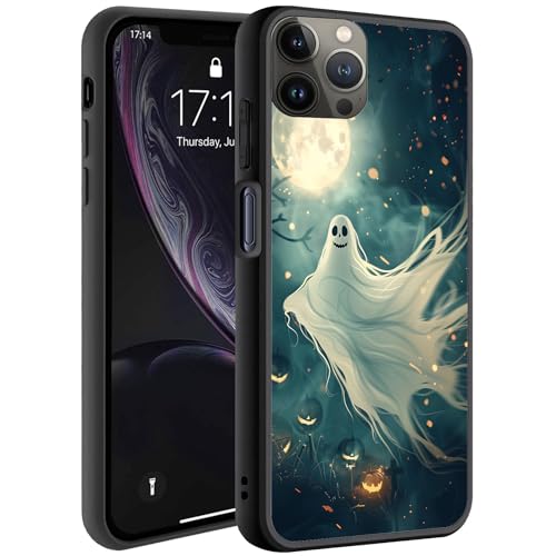 VSHSEEOM für iPhone 15 Pro Max Hülle, Ultradünne Flüssigsilikon-Ganzkörper-Stoßschutzhülle, Weich Kratzfest, Geeignet für iPhone 15 Pro Max 6,7 Zoll 2023, Halloween-Geist von VSHSEEOM