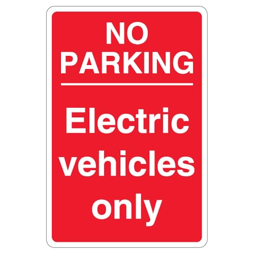 V Safety englisches Sicherheitsschild "No Parking Electric Vehicles Only", 400 x 600 mm, 3 mm, Aluminiumverbundstoff, Rot V Safety englisches Sicherheitsschild "No Parking Electric Vehicles Only", 400 x 600 mm, 3 mm, Aluminiumverbundstoff, Rot von VSafety
