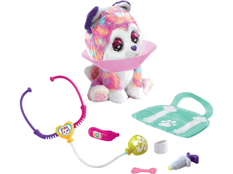 VTECH 80-529764 Whoopie, die tapfere Hunde-Patientin Plüschfigur, Mehrfarbig von VTECH