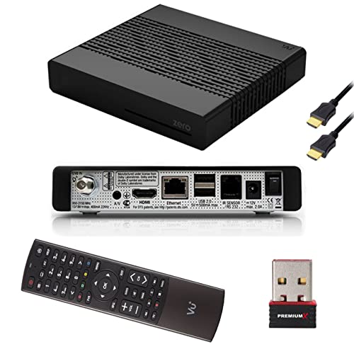 VU+ Zero Black DVB-S2 Sat Tuner Linux Satellit Receiver Full HD 12V Netzteil mit PremiumX Mini WiFi WLAN Stick bis zu 150 Mbit´s von VU+