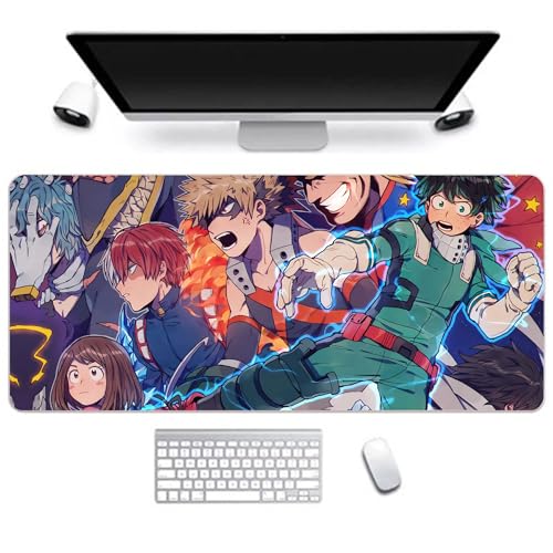 VUEHVO My Hero Academia Mauspad, Anime-MHA-Charakterdruck, Gaming-Mauspad, großes Mauspad, 300 x 800 mm, rutschfeste Gummiunterseite für PC, Schreibtisch, Typ 3, 300 x 800 mm von VUEHVO