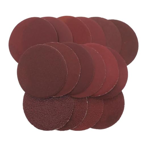 5 Zoll 125 mm Rückenflorscheibe, rotes Schleifpapier, Metall, Auto, Holzschleifscheibe, Reparatur, Schleifen und Polieren, 40–1000 Grobschliff, Körnung 120, 50 Stück von VVW&LIU