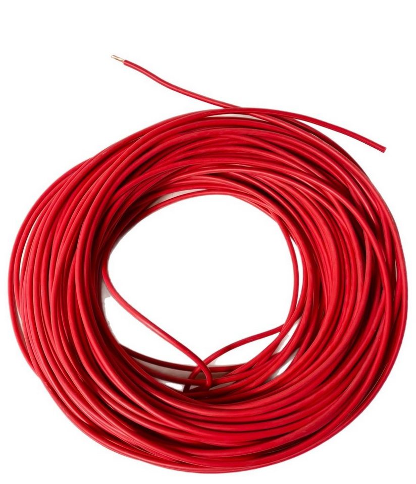 VaGo-Tools 15m Batteriekabel Aderleitung 6 mm² H07V-K Stromkabel Kabel PVC rot Stromkabel von VaGo-Tools