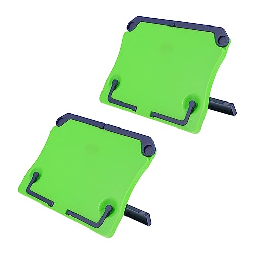 2St Notenständer Musik Taschen bevorzugen Handy-Lichtclip Papierhalter Punktzahl bookend buchstützen bücherständer buchstützer Desktop-Leseständer Halter für Fotorahmen Abs Green Vaguelly von Vaguelly