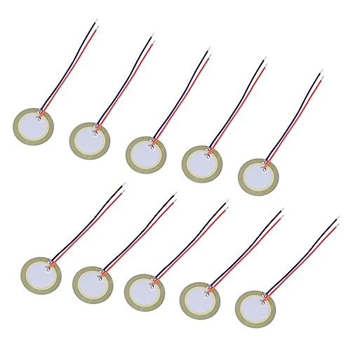 Vaguelly 10st Piezomembran Tonabnehmer Piezoscheibe Drum-trigger Piezo-tonabnehmer Piezoelektrischer Wandler Piezo-sensor Piezo-summer Membranscheibe Gitarrenzubehör von Vaguelly