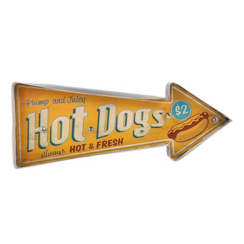 Vaguelly 1Stück Retro Hot Dog Wandbeleuchtung Für Dekoration Und Werbung Bars Restaurants Und Imbissstände Gelb Vaguelly 1Stück Retro Hot Dog Wandbeleuchtung Für Dekoration Und Werbung Bars Restaurants Und Imbissstände Gelb von Vaguelly