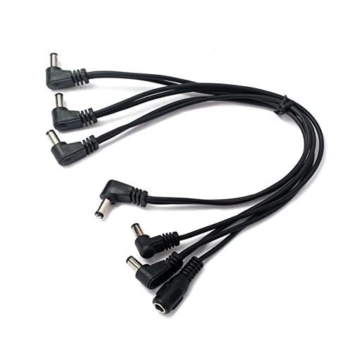 Vaguelly 6 Gitarren Effektpedal Netzteil Splitter Gitarren Effektpedal Netzteil Adapter Gitarren Effekt Pedal Kabel Gitarren Effekt Adapter Instrumentenkabel Pedalboard Kabel Schwarz von Vaguelly