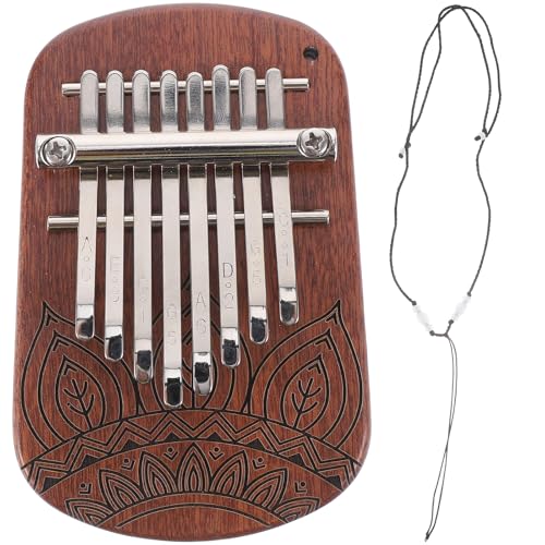 Vaguelly Fingerklavier,Tragbare Kalimba,Mini Kalimba Daumen Klavier,Mini-Kalimba mit 8 Tasten Schlüssel Kalimba,Mini Tragbar Pocket Thumb Piano für Kindergeschenk, Musikanfänger von Vaguelly