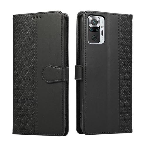 Vaitasy Handyhülle für Xiaomi Redmi Note 10 Pro Flip PU Leder Xiaomi Redmi Note 10 Pro Kartenfach Wallet Hülle Ständer Magnetisch Schutzhülle für Xiaomi Redmi Note 10 Pro Schwarz von Vaitasy