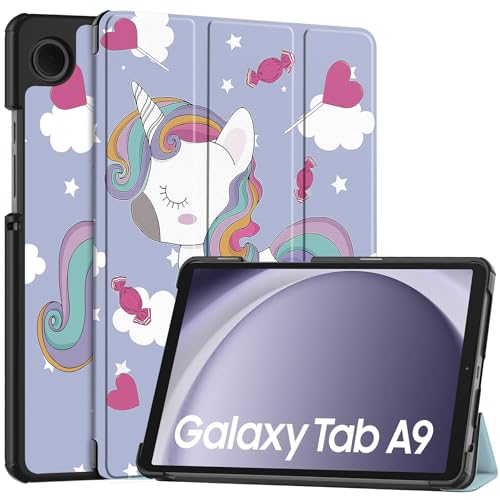 Vakarey für Samsung Galaxy Tab A9 Hülle 8.7 Zoll,für Samsung Tablet A9 Hülle 2023,Unicorn von Vakarey