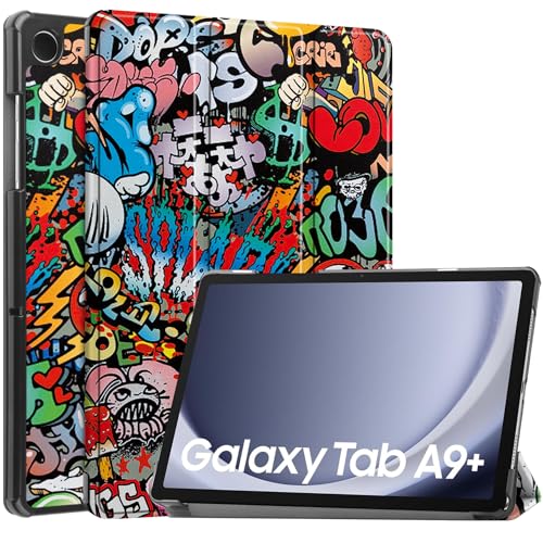 Vakarey für Samsung Galaxy Tab A9 Plus Hülle,für Samsung Tab A9 Plus Hülle 2023 SM-X210/SM-X216,Graffiti von Vakarey