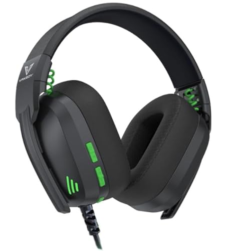 Vakedy HW11 Gaming Headset für PC,PS4,PS5,Mac,Switch (Schwarz) von Vakedy