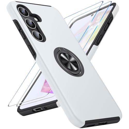 Vaki Handyhülle für Samsung Galaxy A36 5G Hülle mit Schutzfolie, Schutzhülle Galaxy A36 5G Case mit Magnetischer Ring Ständer Kratzfest Fallfestigkeit Stoßfest für Samsung A36 5G Cover (Silber) Vaki Handyhülle für Samsung Galaxy A36 5G Hülle mit Schutzfolie, Schutzhülle Galaxy A36 5G Case mit Magnetischer Ring Ständer Kratzfest Fallfestigkeit Stoßfest für Samsung A36 5G Cover (Silber) von Vaki