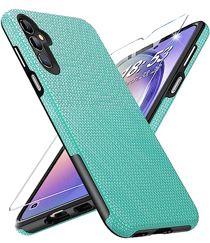 Vaki Handyhülle für Samsung Galaxy A54 5G Hülle mit Schutzfolie, Stoßfest Bumper Kratzfestigkeit rutschfest Schutzhülle Galaxy A54 5G Schwer Silikon Armor für Samsung A54 5G Case Cover Tasche (Grün) von Vaki