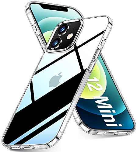 Vakoo für iPhone 12 Mini Hülle, Klare Stoßfeste Dünne Silikon Case, Vergilbungsbeständige Transparent TPU Handyhülle Schutzhülle - Durchsichtig von Vakoo
