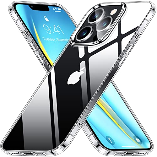 Vakoo für iPhone 13 Pro Hülle, Klare Stoßfeste Dünne Silikon Case, Vergilbungsbeständige Transparent TPU Handyhülle Schutzhülle - Durchsichtig von Vakoo