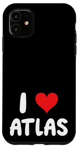 Hülle für iPhone 11 I Love Atlas - Herz von Valentine Anniversary Apparel for Men Women by RJ