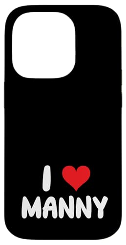 Hülle für iPhone 14 Pro I Love Manny - Herz - Name von Valentine Anniversary Apparel for Men Women by RJ