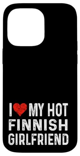 Hülle für iPhone 14 Pro Max I Love My Hot Finnish Girlfriend - Distressed Heart Finnland von Valentine Anniversary Apparel for Men Women by RJ