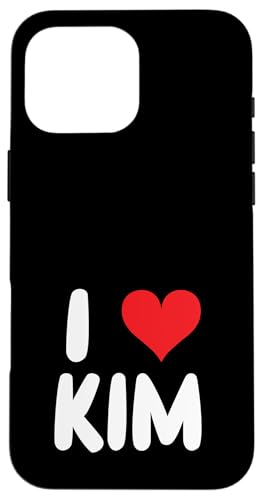 Hülle für iPhone 16 Pro Max I Love Kim - Herz - Name von Valentine Anniversary Apparel for Men Women by RJ