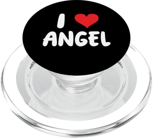 I Love Angel - Herz PopSockets PopGrip für MagSafe von Valentine Anniversary Apparel for Men Women by RJ