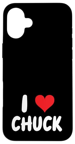 I Love Chuck - Herz Hülle für iPhone 16 Plus von Valentine Anniversary Apparel for Men Women by RJ