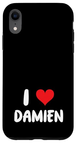 I Love Damien - Herz Hülle für iPhone XR von Valentine Anniversary Apparel for Men Women by RJ