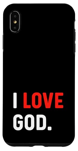 I Love God - Herz - Kirche Religion Gott Bibel Gebet Pastor Hülle für iPhone XS Max von Valentine Anniversary Apparel for Men Women by RJ