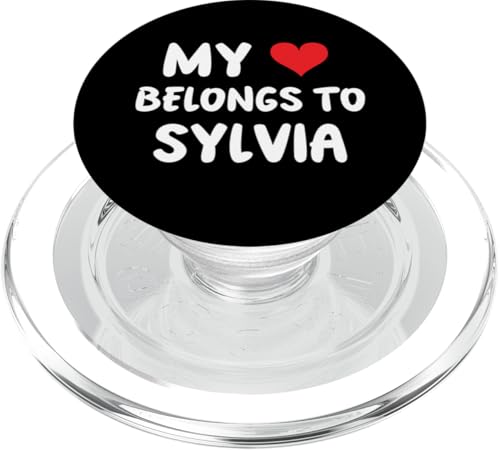 Sylvia - Mein Herz gehört Sylvia - Liebe PopSockets PopGrip für MagSafe von Valentine Anniversary Apparel for Men Women by RJ