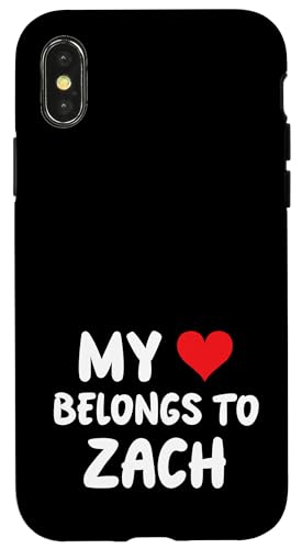 Zach - Mein Herz gehört Zach - Liebe Hülle für iPhone X/XS von Valentine Anniversary Apparel for Men Women by RJ