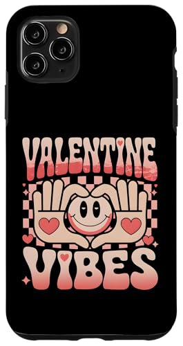 Hülle für iPhone 11 Pro Max Valentine Vibes Retro Vintage Valentinstag Herz Liebe von Valentine Themed Design Valentine Vibes